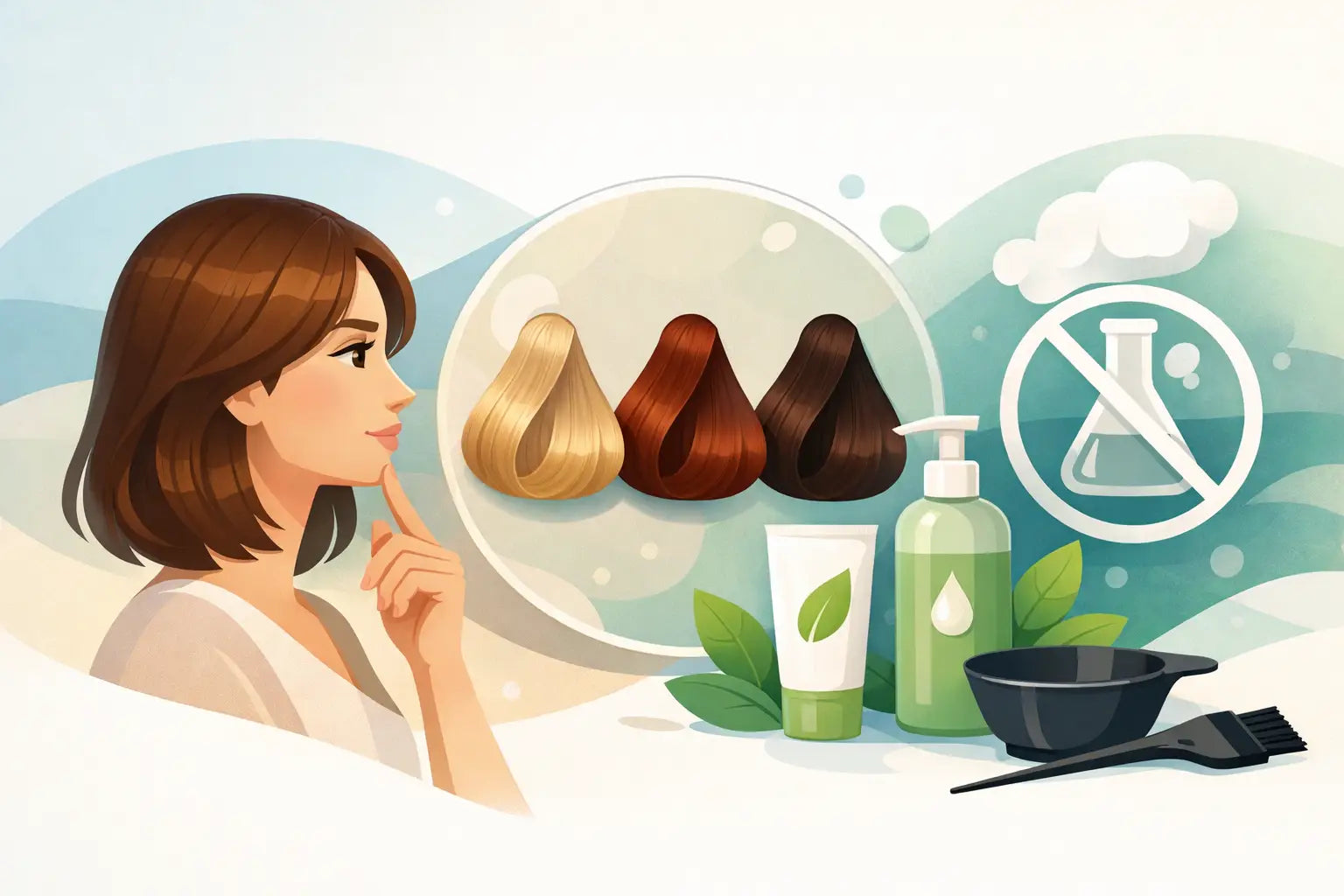 Quelle coloration cheveux sans ammoniaque choisir ?