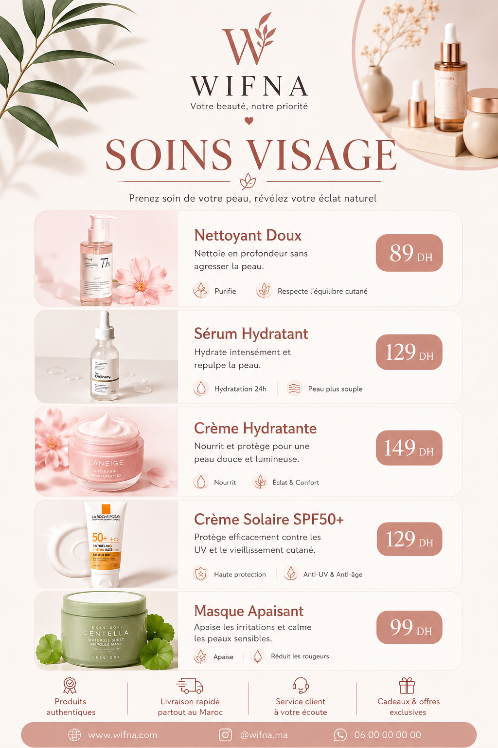 Soins visage