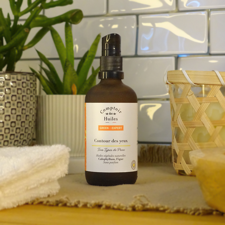 Huile Contour des Yeux Bio – Green Expert | Anti-Cernes, Lissante & Hydratante Naturelle - Wifna