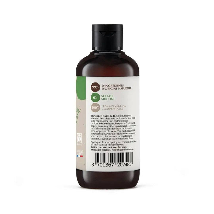 Shampooing Fortifiant à l’Huile de Ricin Bio – Croissance et Vitalité Naturelle des Cheveux