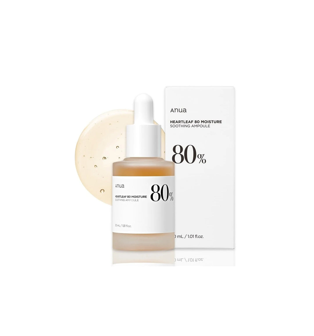 Anua – Ampoule Apaisante Hydratante à 80% d’Extrait de Heartleaf – 30 ml