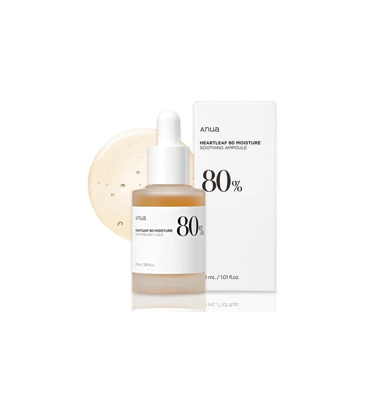 Anua – Ampoule Apaisante Hydratante à 80% d’Extrait de Heartleaf – 30 ml