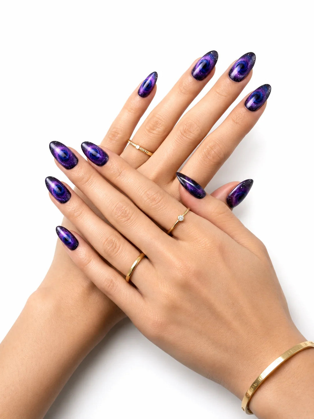 ÉDGEU - Perfect Gel Nail Wraps (ENA322 Purple Hole Magnet) - Effet Magnétique