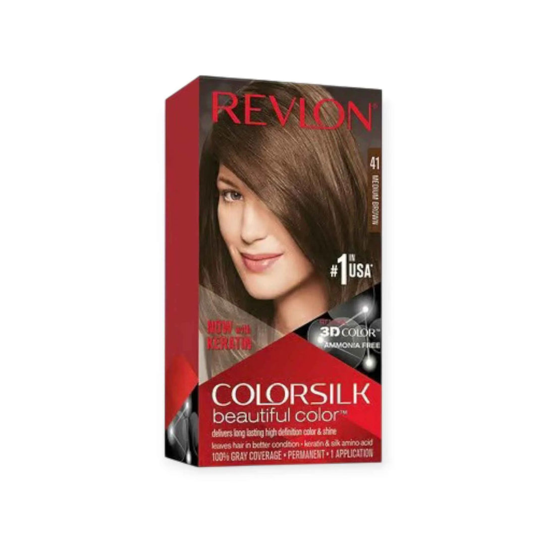 ColorSilk 41 Châtain Moyen – Coloration Cheveux Sans Ammoniaque