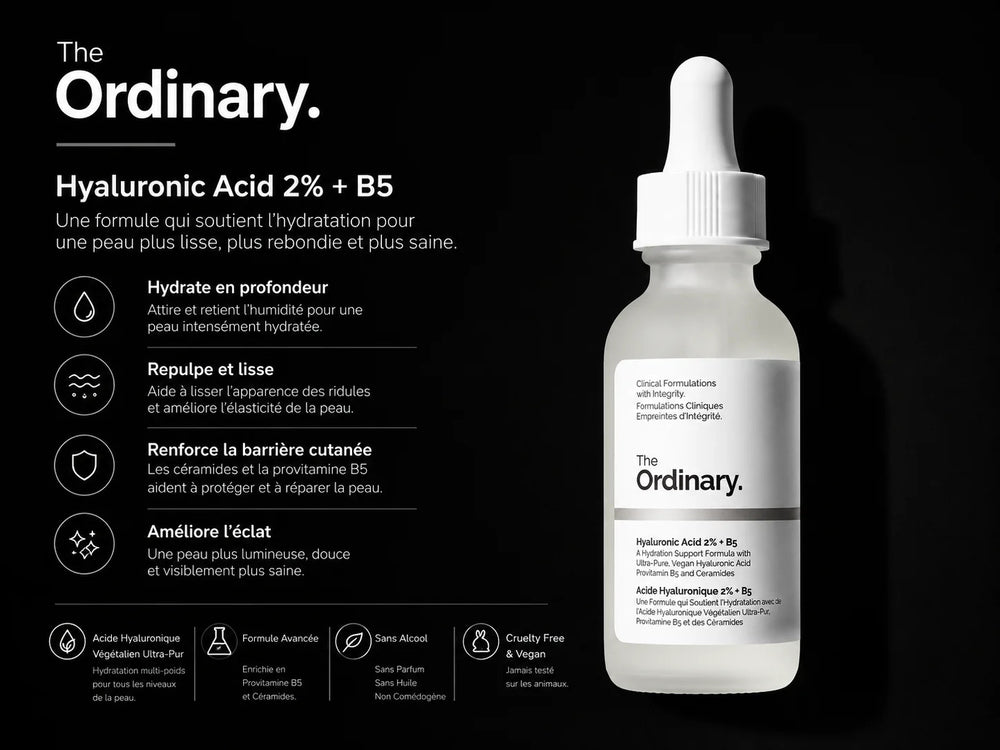 The Ordinary – Hyaluronic Acid 2% + B5 – Sérum 60 ml