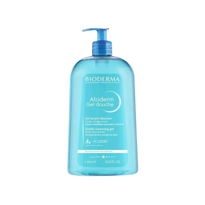 Bioderma Atoderm Gel Douche  Gel Lavant Doux Hydratant Peaux Normales à Sèches1L