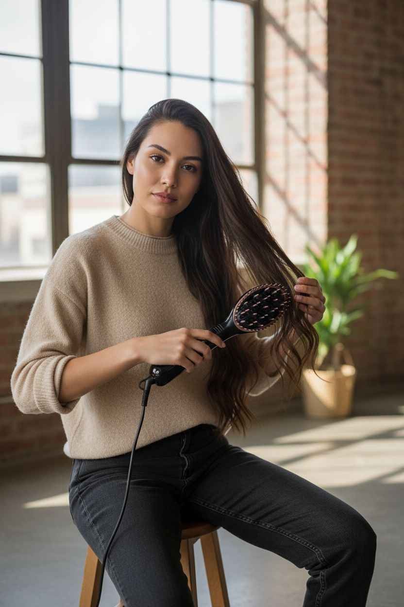 Brosse lissante &amp; sèche-cheveux BaByliss AS140E
