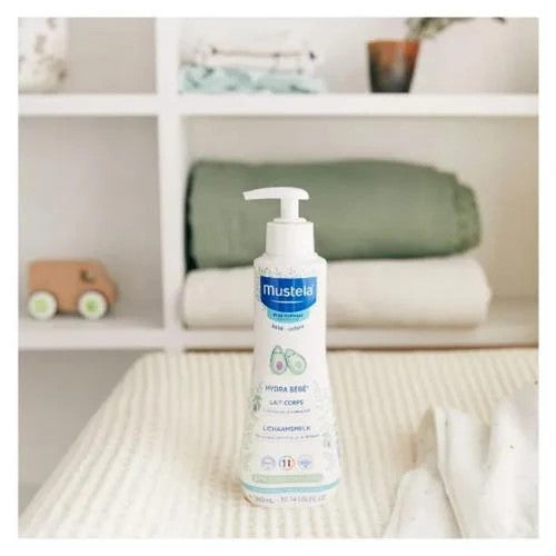 Mustela Hydra Bébé Lait Corps Lait Hydratant Peau Normale Avocat BIO – 500 ml.