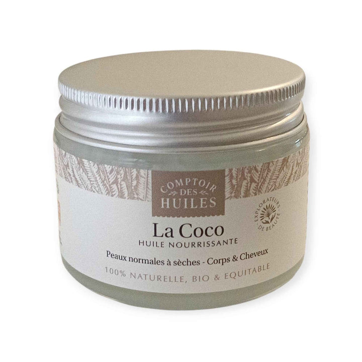 Huile de Coco Bio – Nourrissante et Réparatrice pour Corps et Cheveux 100% Yuka