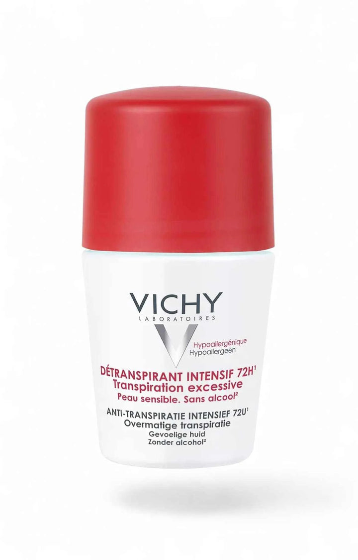 Vichy Détranspirant Intensif 72h – Peaux Sensibles – Sans Alcool – 50 ml
