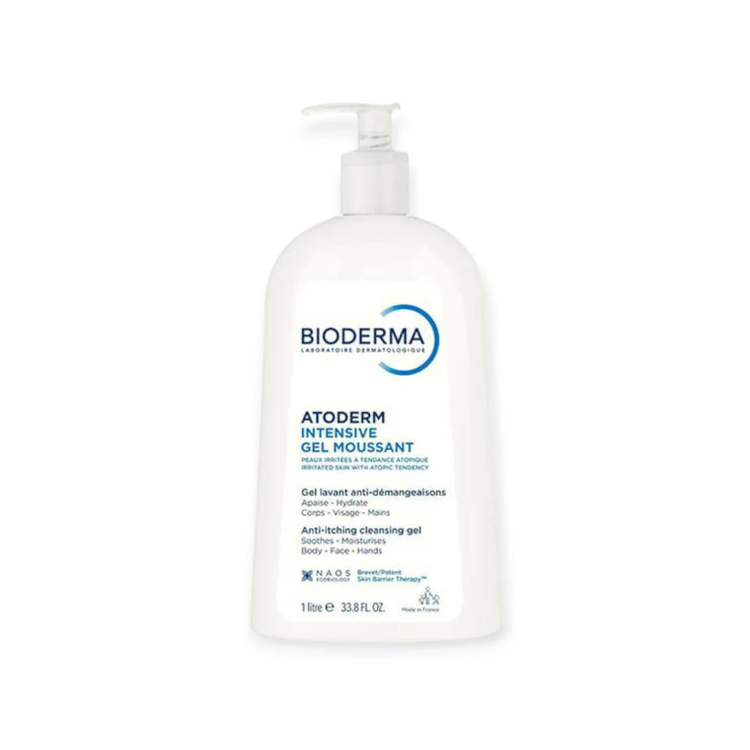 Bioderma Atoderm Intensive Gel Moussant Nettoyant Apaisant Peaux Atopiques 500ml