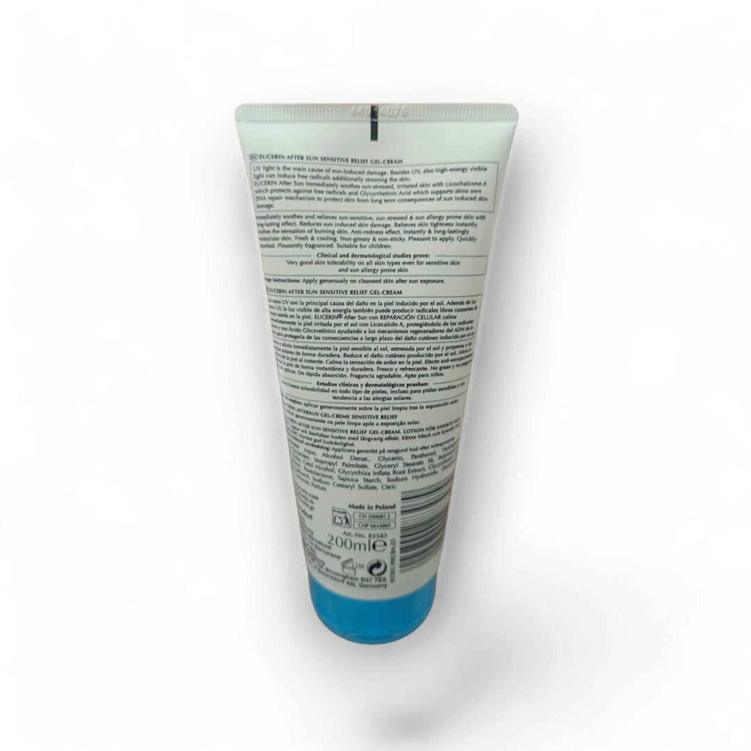 Eucerin After Sun Sensitive Relief Gel-Cream – Visage &amp; Corps – 200 ml