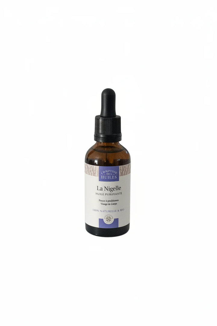Huile de Nigelle Bio – Purifiante &amp; Régénérante  Visage, Corps &amp; Cheveux 