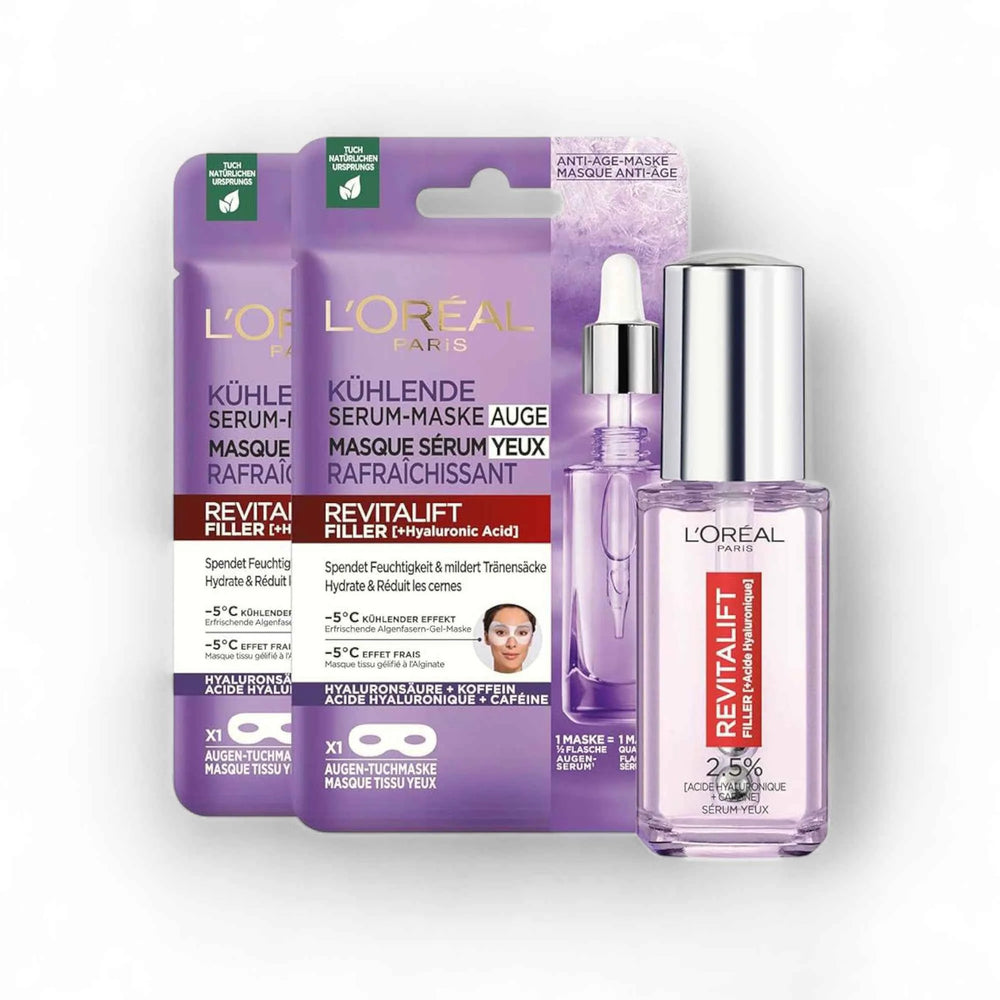 L’Oréal Paris Revitalift Filler Masque Yeux en Tissu – À l'Acide Hyaluronique
