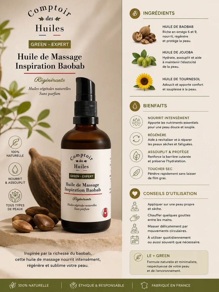 Huile de massage – sans parfum