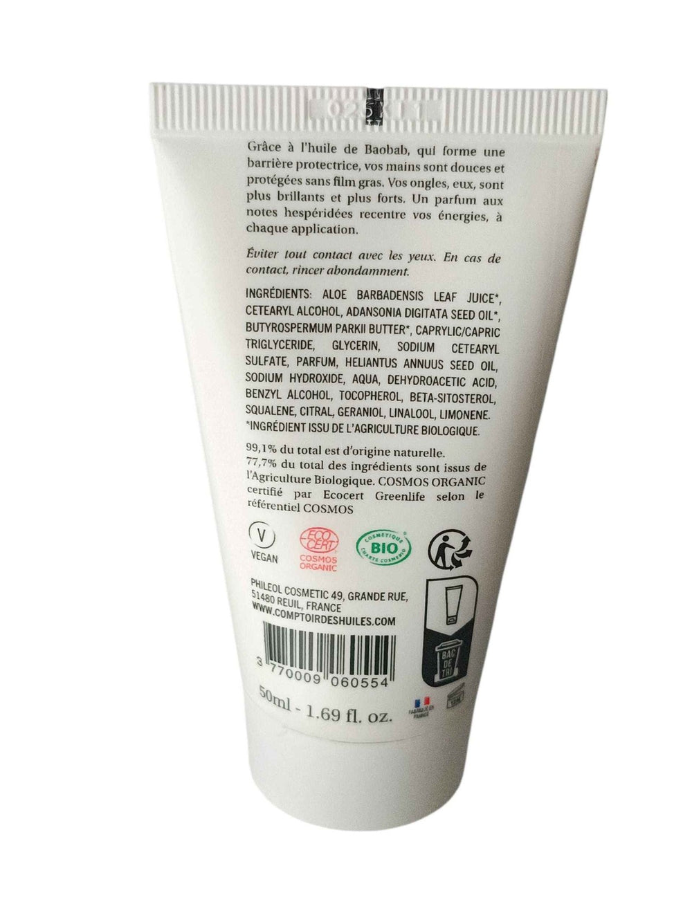 Crème Mains au Baobab Bio – Hydratation et Protection Intense pour Mains Sèches