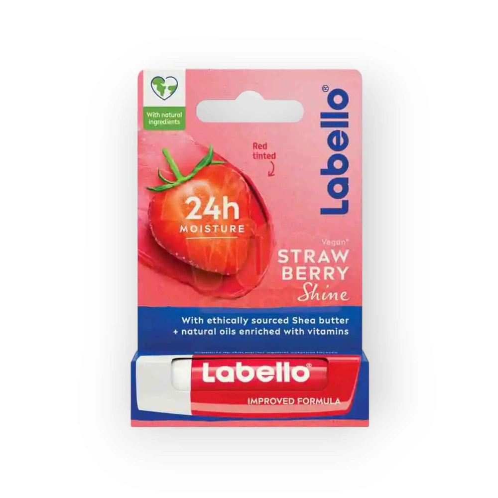 Labello Strawberry Shine – Baume à Lèvres Parfumé & Teinté à la Fraise.
