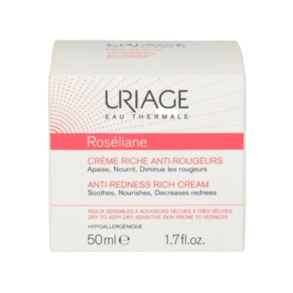 Uriage Roséliane Crème Riche Anti-Rougeurs - Soin Apaisant pour Peaux Sensibles