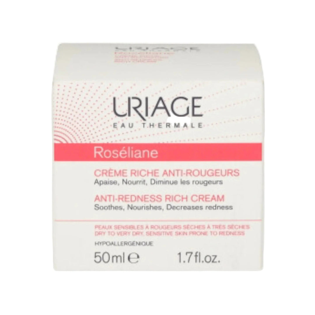 Uriage Roséliane Crème Riche Anti-Rougeurs - Soin Apaisant pour Peaux Sensibles