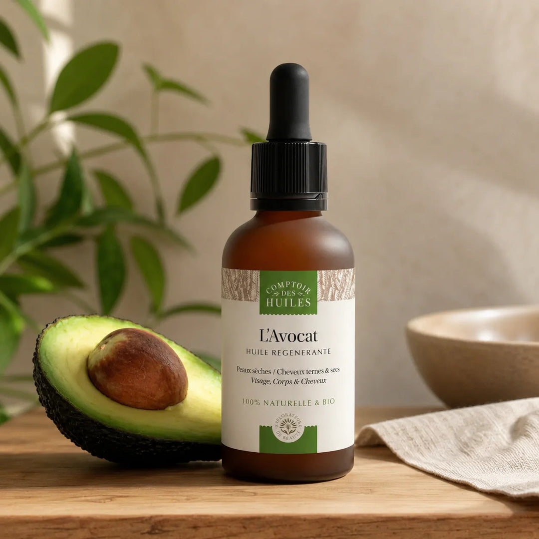 Huile d’Avocat Bio – Régénérante &amp; Nourrissante  Visage, Cheveux &amp; Corps  100