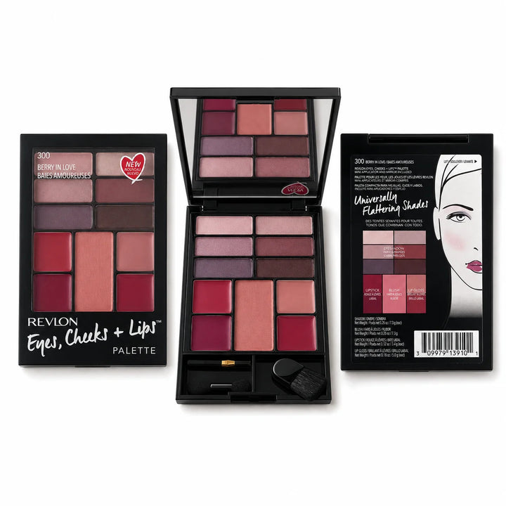 Palette Revlon New Eyes Cheeks Lips 300 Berry in Love