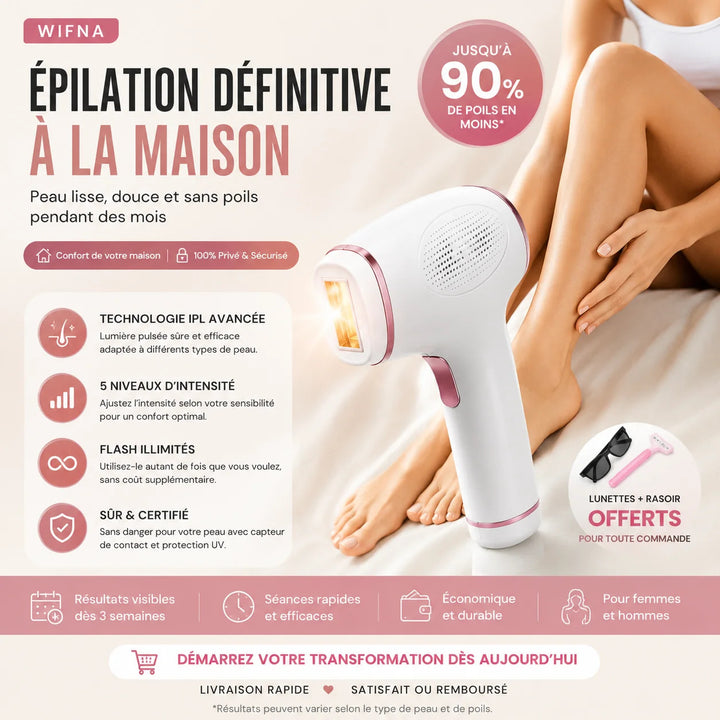 Épilateur IPL Haute Performance – Votre Secret pour une Peau Lisse et Douce