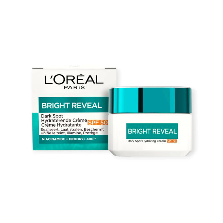 L’Oréal Paris Bright Reveal Crème Hydratante Anti-Taches SPF 50 – Éclat,