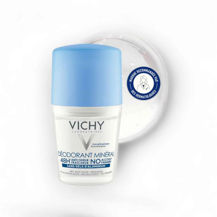 Vichy Déodorant Minéral 48h – 0% Alcool – Peaux Sensibles – 50 ml