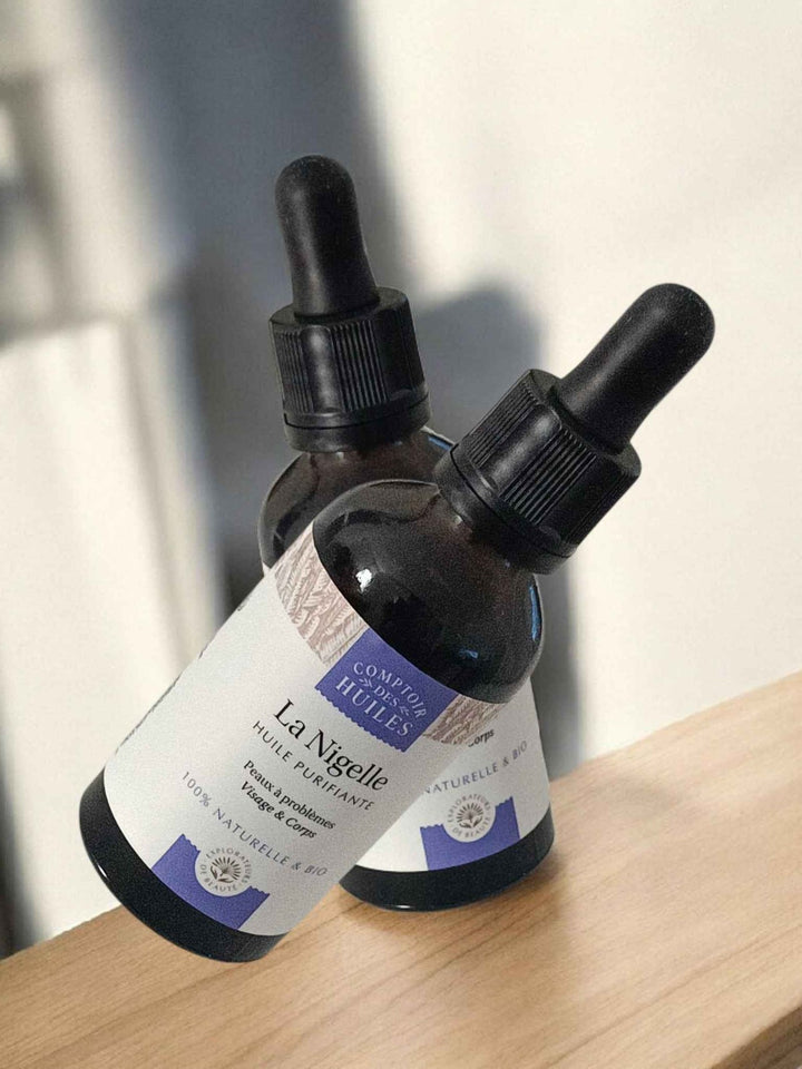 Huile de Nigelle Bio – Purifiante &amp; Régénérante  Visage, Corps &amp; Cheveux 