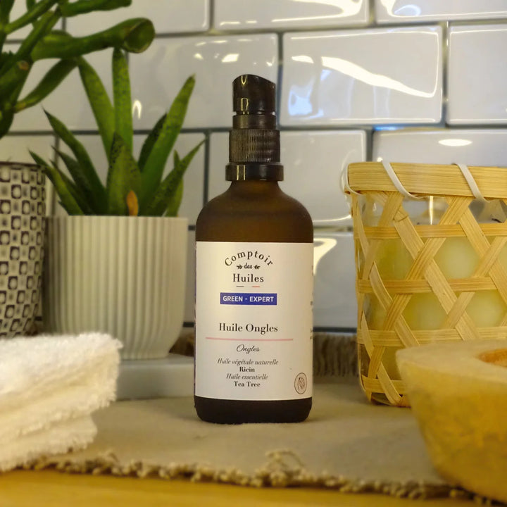 Huile Fortifiante Bio – Soin des Ongles | À l’Huile de Ricin &amp; Tea Tree