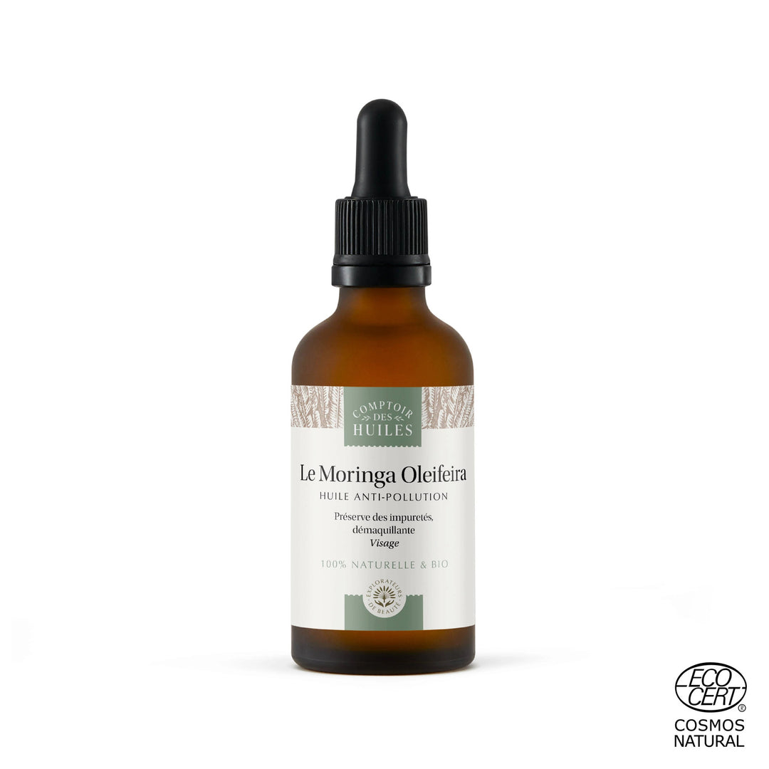 Huile de Moringa Bio Éclat du Teint &amp;| Soin Visage et Cheveux 100/100 sur Yuka
