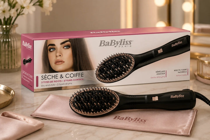 Brosse lissante &amp; sèche-cheveux BaByliss AS140E