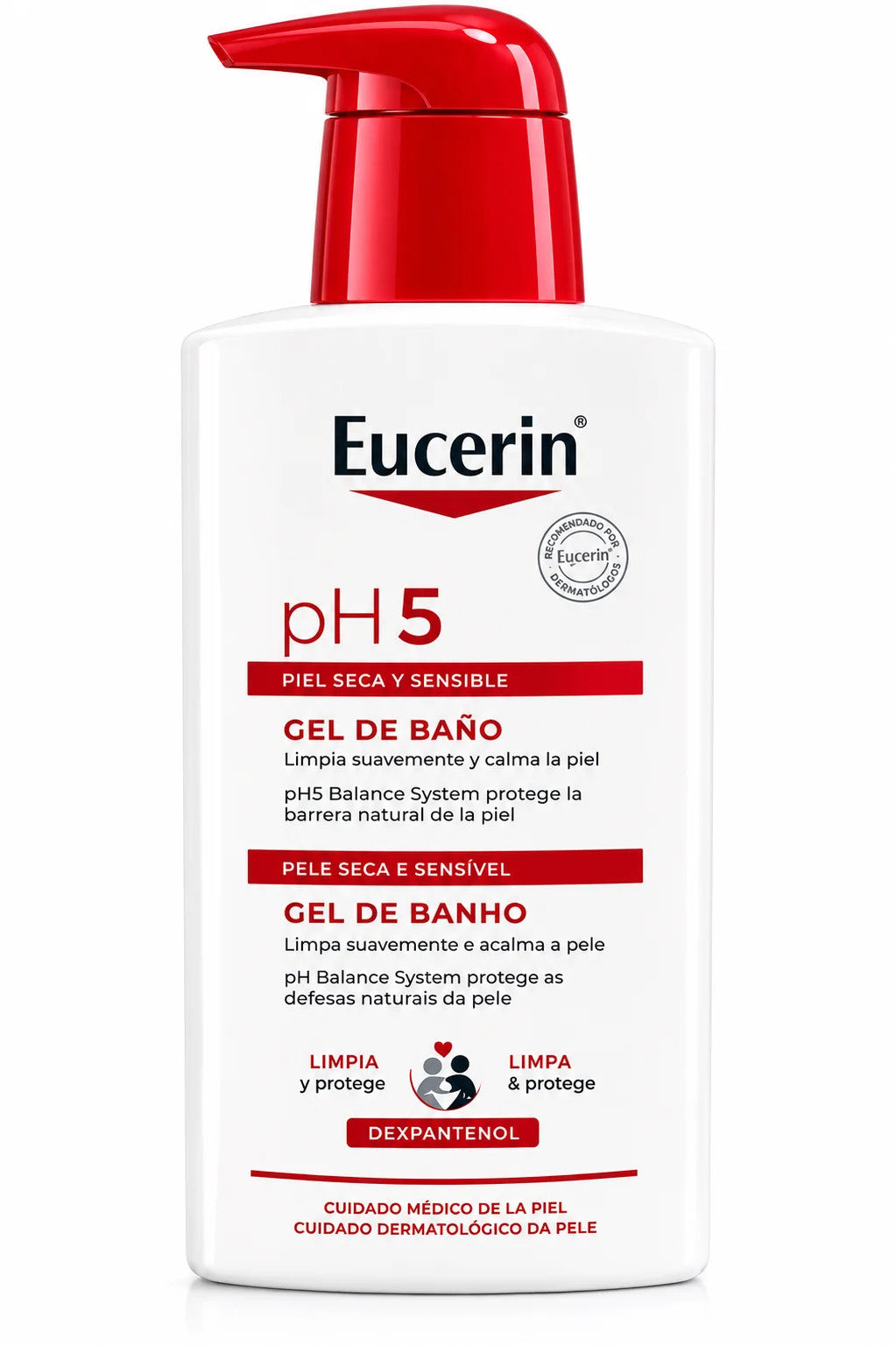 Eucerin pH5 Gel de Bain – Peaux Sèches &amp; Sensibles – 1L