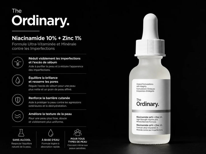 The Ordinary – Niacinamide 10% + Zinc 1% – Sérum 30 ml