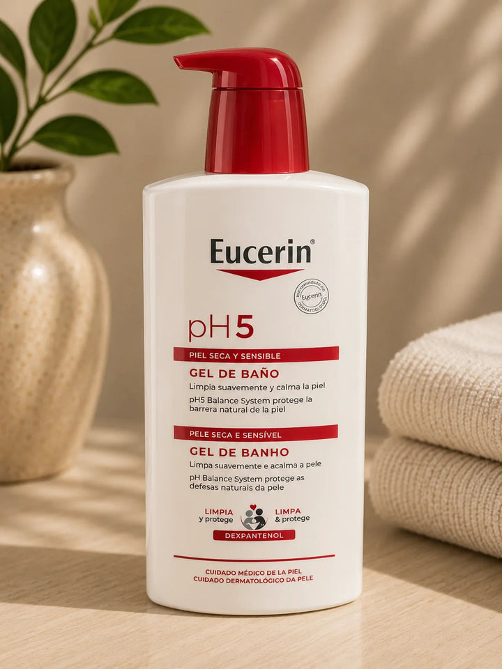 Eucerin pH5 Gel de Bain – Peaux Sèches &amp; Sensibles – 1L