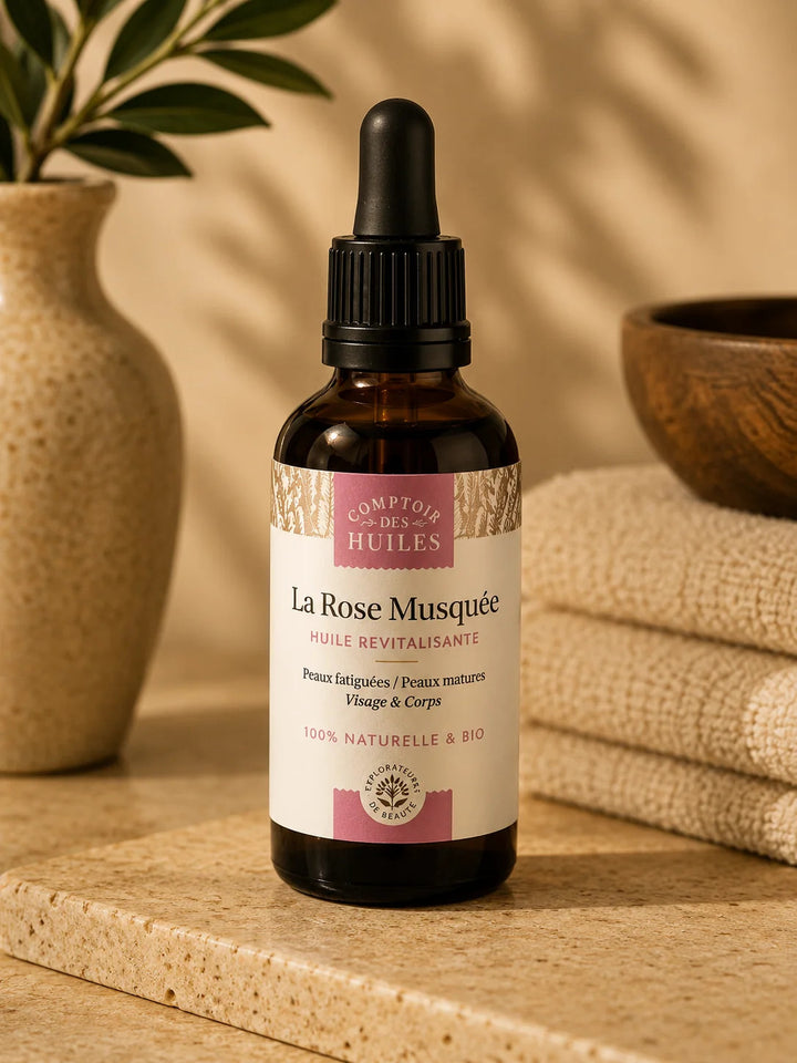 Huile de Rose Musquée Bio – Revitalisante &amp; Anti-Âge | Visage &amp; Corps