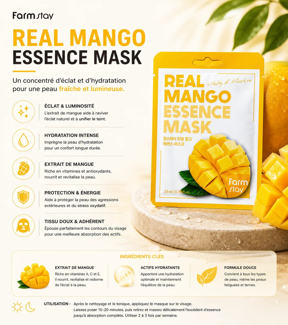 Farm Stay - Real Mango Essence Mask (23 ml)