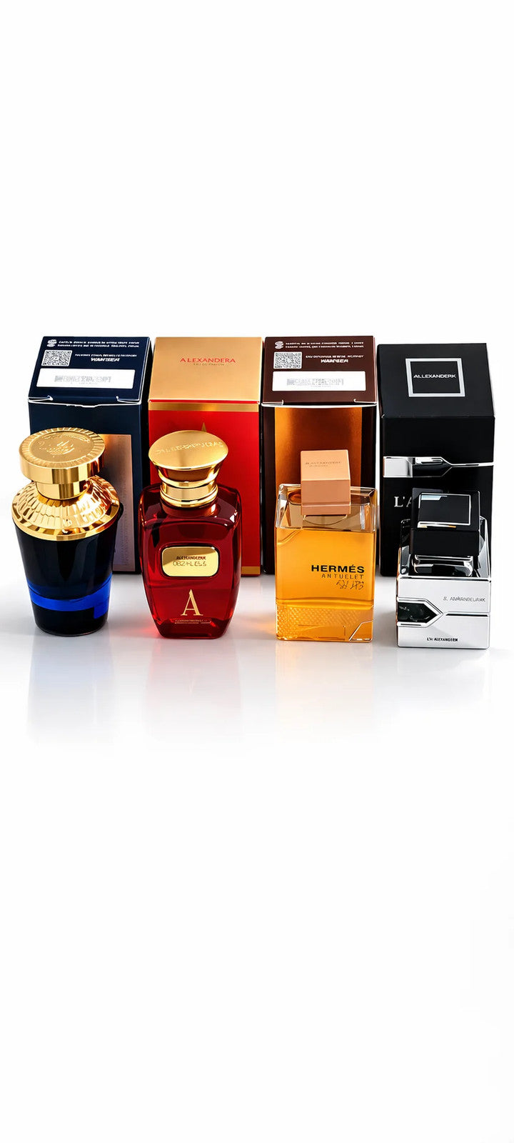 Coffret Parfum Al Haramain L’Aventure, Amber Oud Gold, Rouge &amp; Azlan Bleu