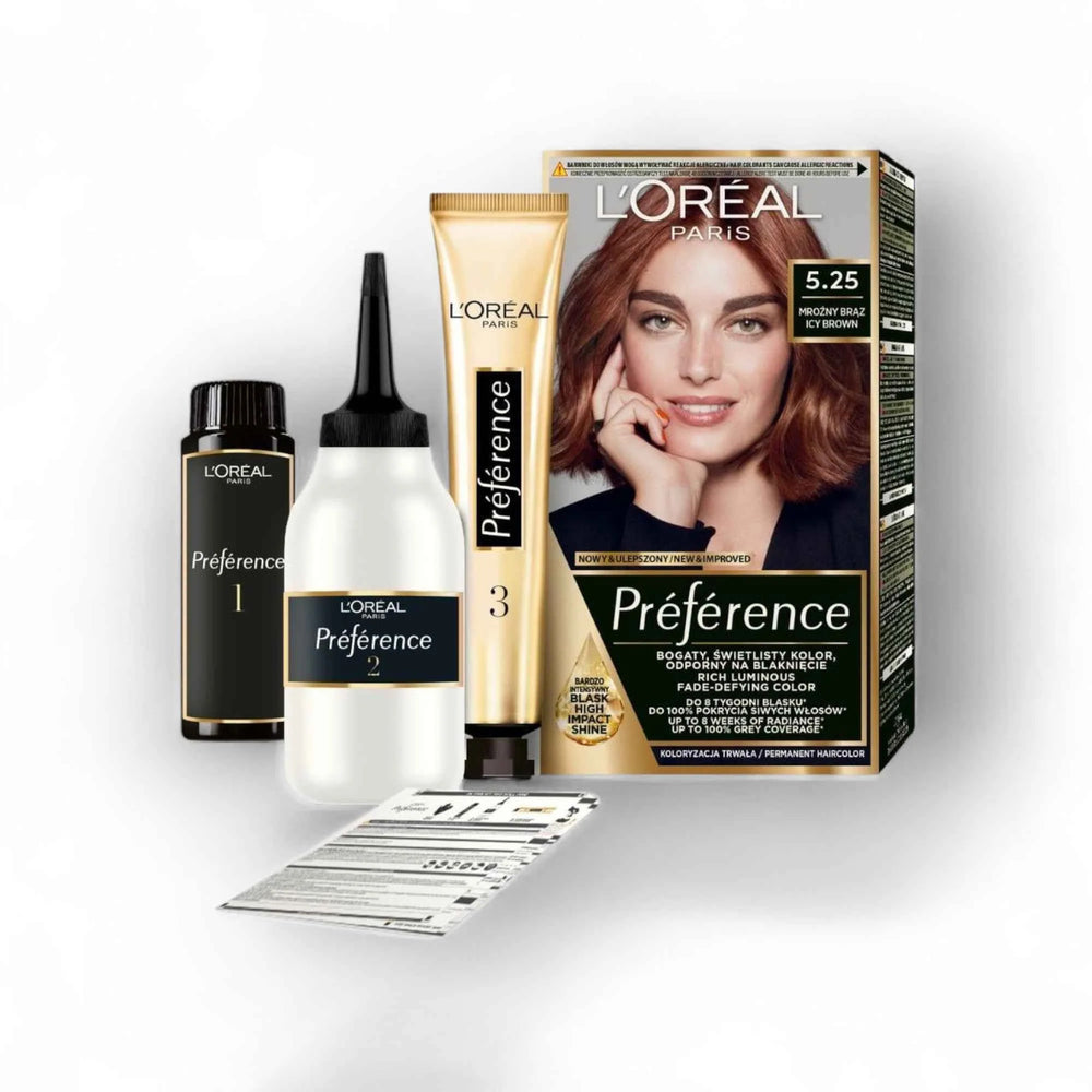 L’Oréal Paris Préférence 5.25 Icy Brown – Coloration Permanente Éclat Intense