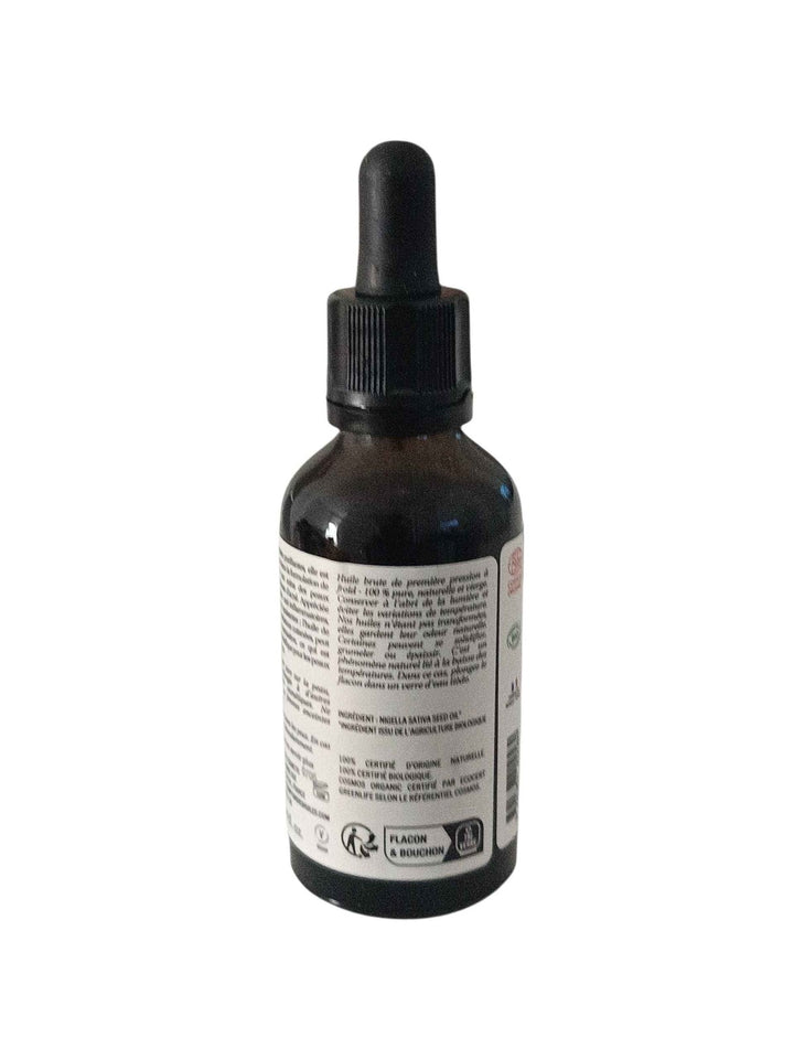 Huile de Nigelle Bio – Purifiante &amp; Régénérante  Visage, Corps &amp; Cheveux 