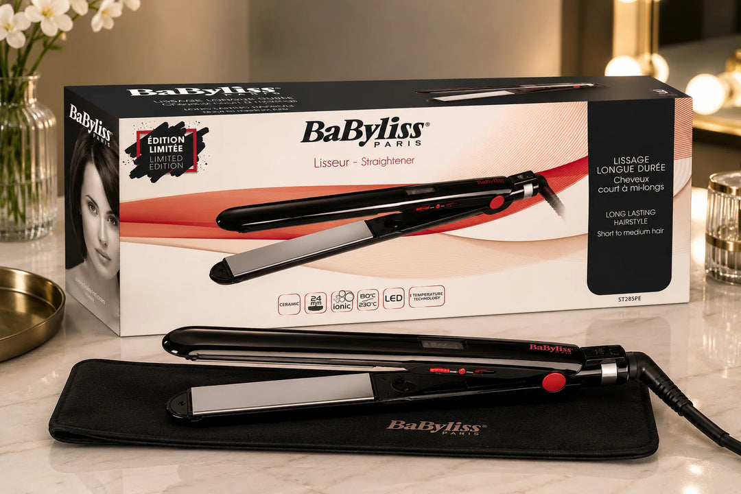 Lisseur BaByliss ST285PE – Lissage parfait, brillance et protection.