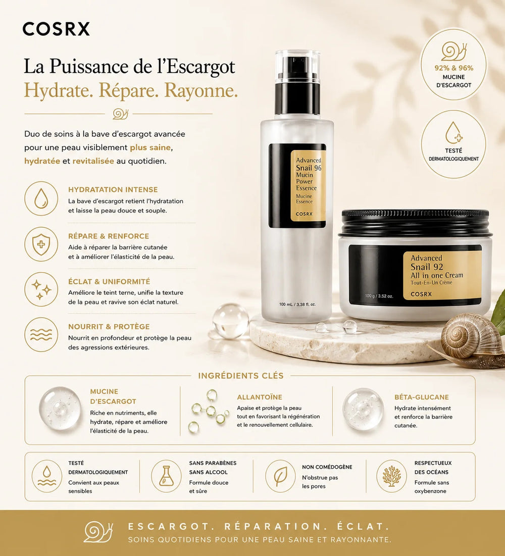 COSRX - Duo Régénérant Intense (Advanced Snail 96 & 92)