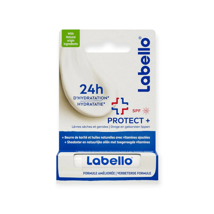 💋 Labello Protect – Baume à Lèvres Hydratation 24h SPF 15 (4,8 g)