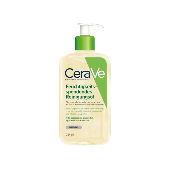 CeraVe Huile Lavante Moussante Hydratante – Peaux Normales à Très Sèches 236 ml