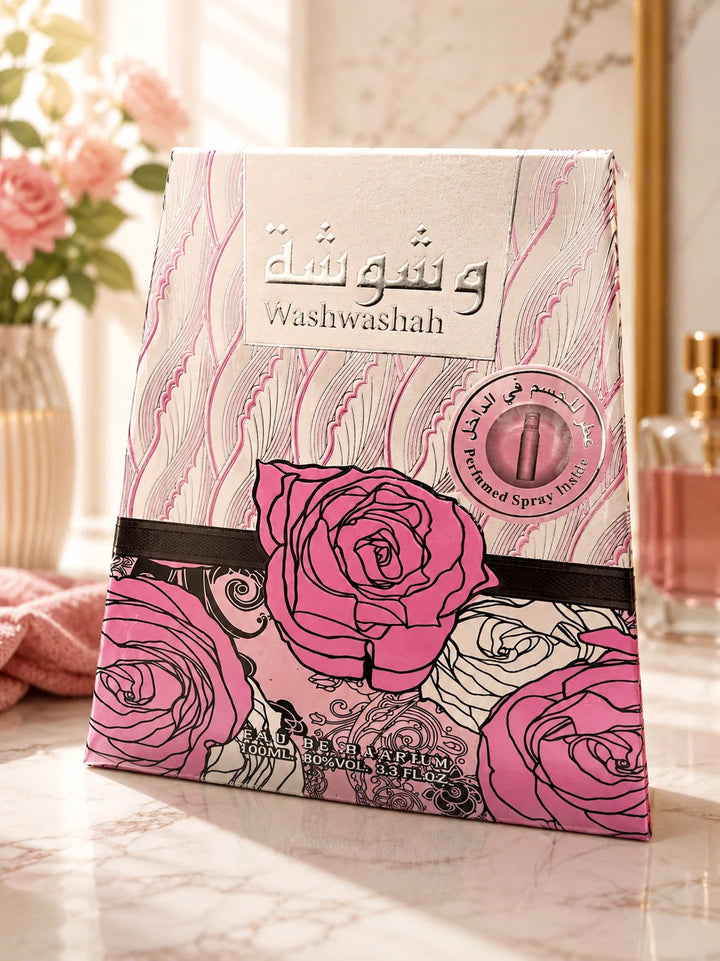 Washwashah Eau de Parfum Femme 100ml + Spray Parfumé Parfum Oriental Élégant