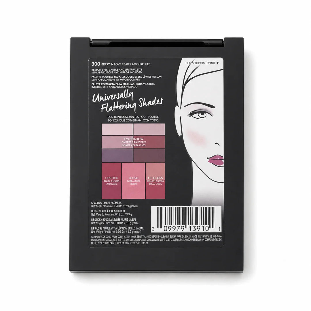 Palette Revlon New Eyes Cheeks Lips 300 Berry in Love