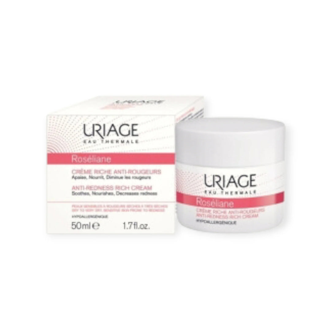 Uriage Roséliane Crème Riche Anti-Rougeurs - Soin Apaisant pour Peaux Sensibles