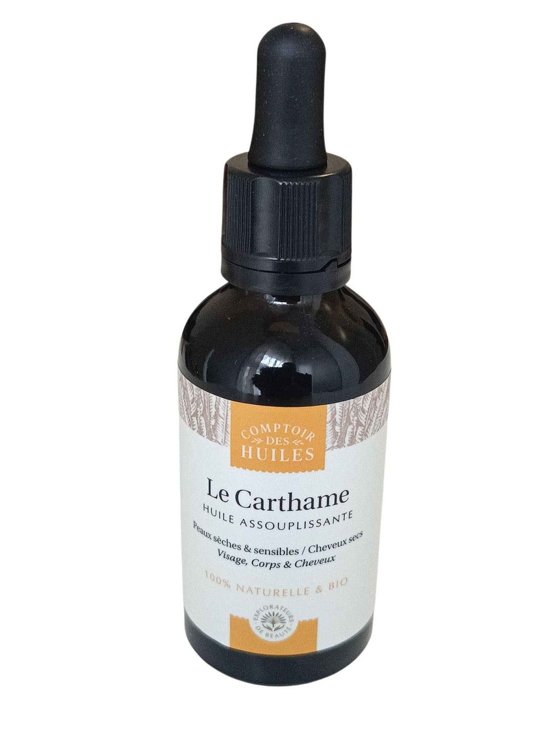 Huile de Carthame Bio – Assouplissante &amp; Apaisante  Visage &amp; Cheveux  100 %