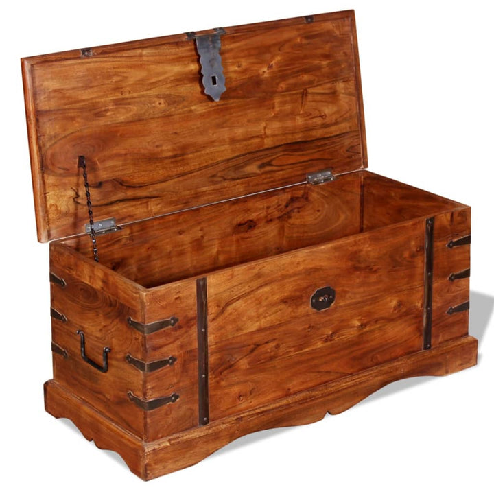 Coffre De Rangement Bois Massif