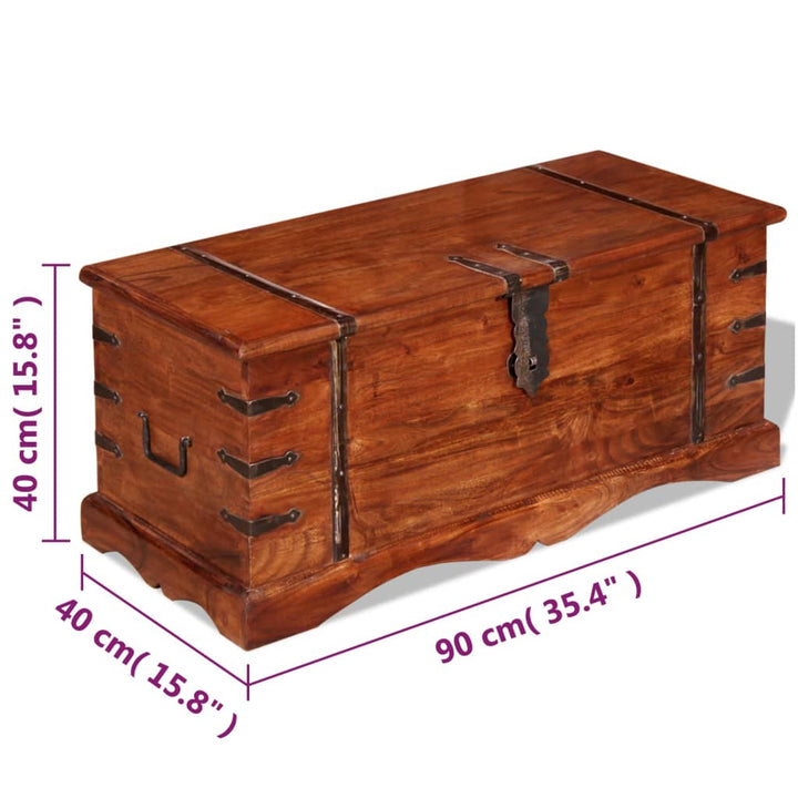 Coffre De Rangement Bois Massif